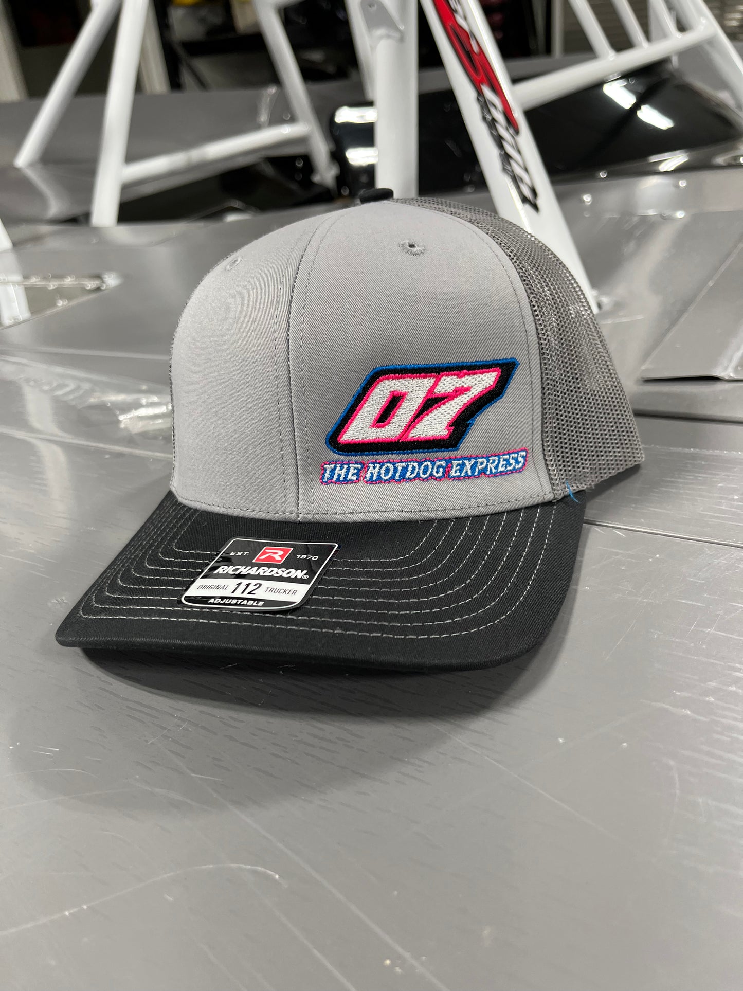 07 grey and black adjustable hat