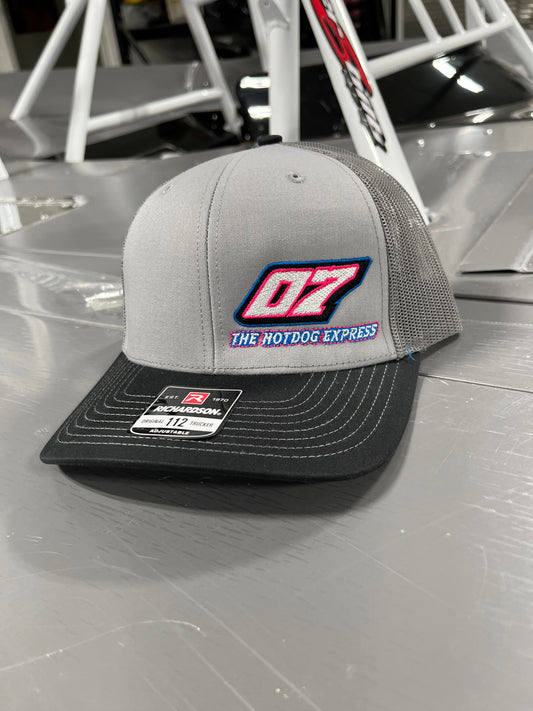 07 grey and black adjustable hat